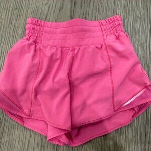 Lululemon Hotty Hot Pink Shorts Size 0 2.5" inseam